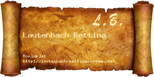 Lautenbach Bettina névjegykártya